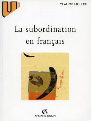 cover image of La subordination en français